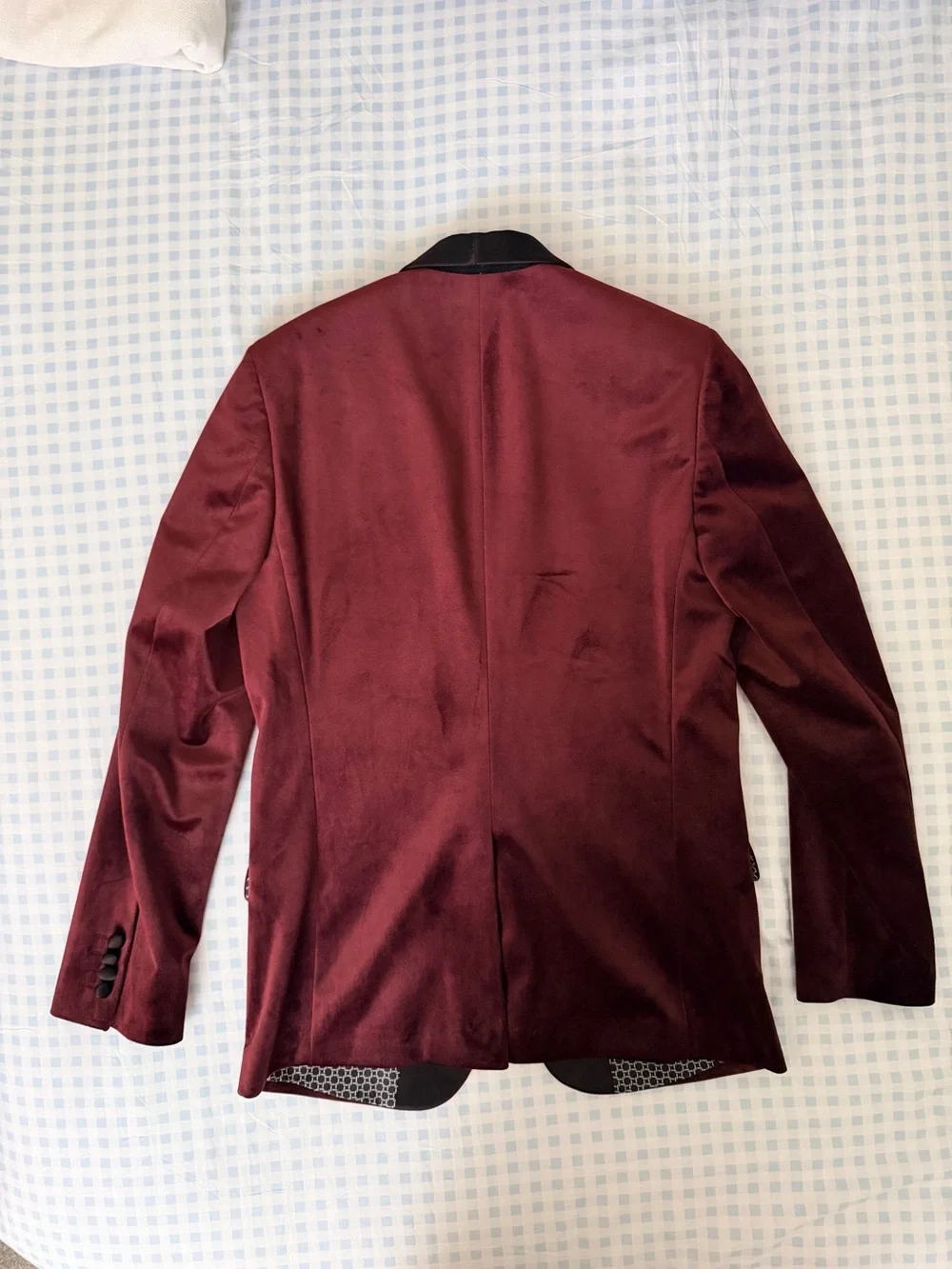 Burton burgundy velvet